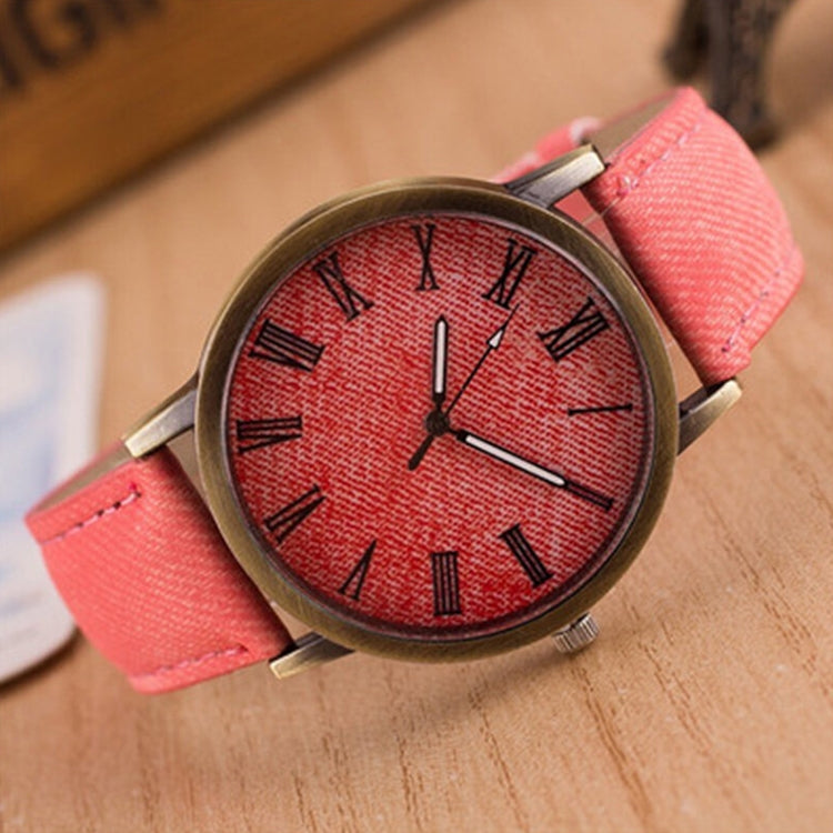 Denim Design Leather Strap Quartz Watches for Women