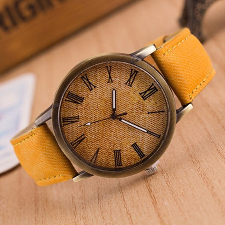 Denim Design Leather Strap Quartz Watches for Women