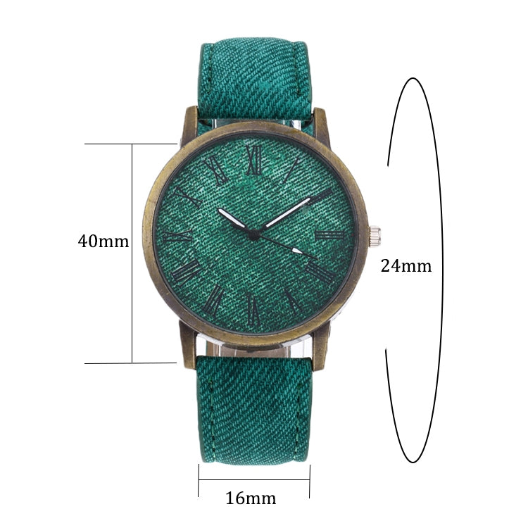 Denim Design Leather Strap Quartz Watches for Women