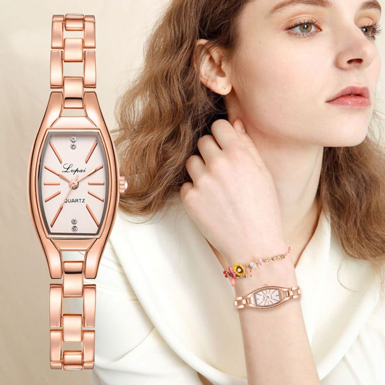 Lvpai P177 Women Irregular Shape Dial Alloy Hollow Strap Bracelet Quartz Watch