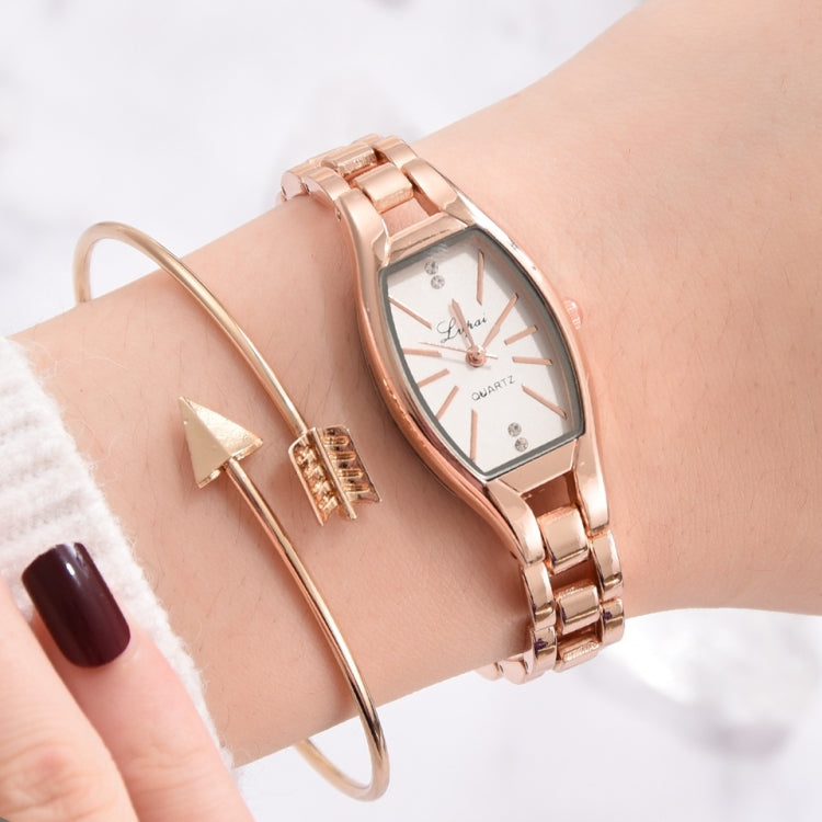 Lvpai P177 Women Irregular Shape Dial Alloy Hollow Strap Bracelet Quartz Watch