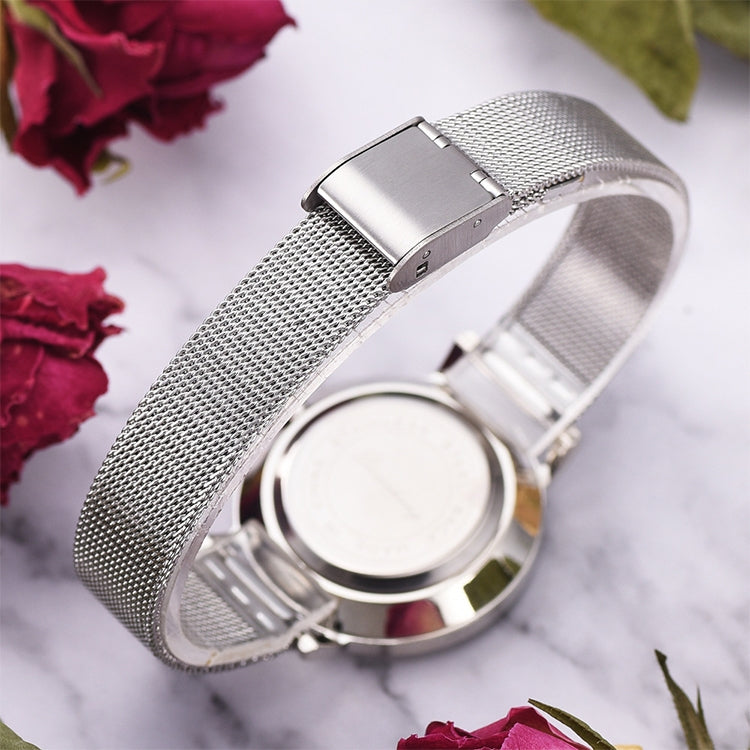 GAIETY Dial Flowers Metal Band Quartz Watch