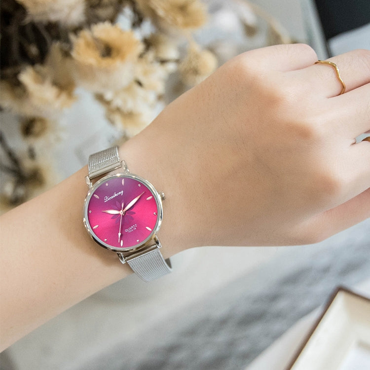 GAIETY Dial Flowers Metal Band Quartz Watch