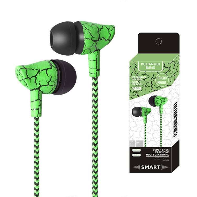 3.5mm Jack Crack Earphone Wired Headset Super Bass Sound Headphone Earbud with Mic for Mobile Phone Samsung Xiaomi MP3 4