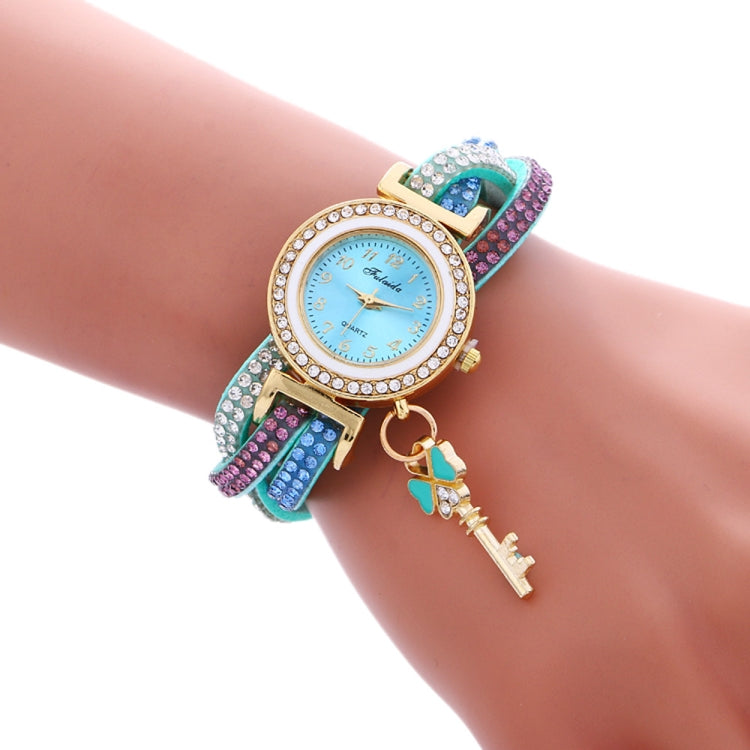 3 PCS Ladies Padlock Multicolor Bracelet Quartz Watch with Diamond