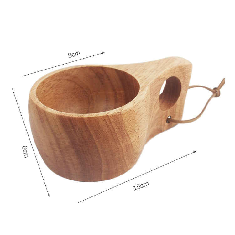 Hand Made Wood Tableware Green Wooden Cup, Capacity:101-200ml