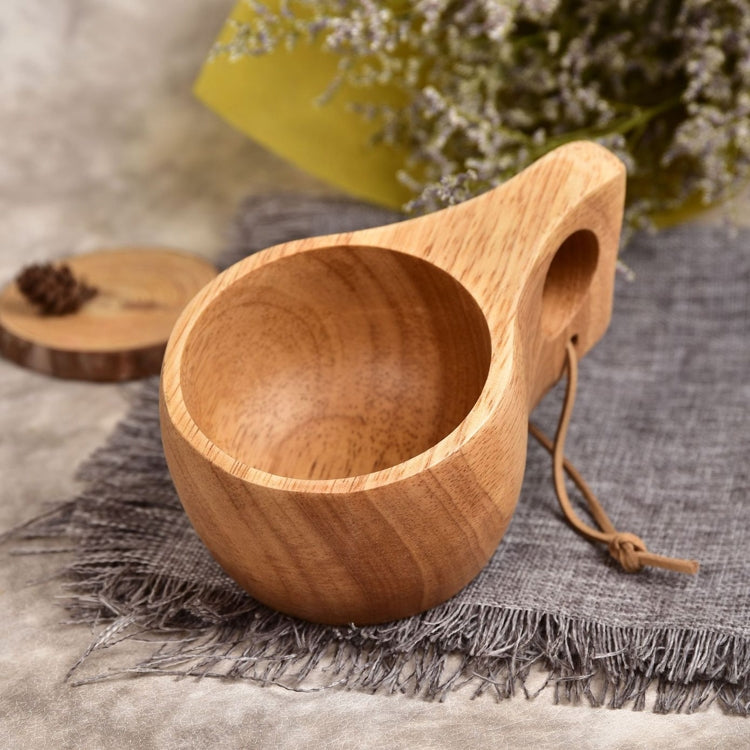 Hand Made Wood Tableware Green Wooden Cup, Capacity:101-200ml
