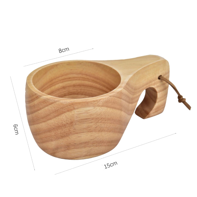 Hand Made Wood Tableware Green Wooden Cup, Capacity:101-200ml