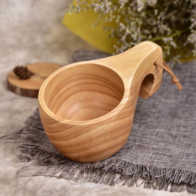 Hand Made Wood Tableware Green Wooden Cup, Capacity:101-200ml