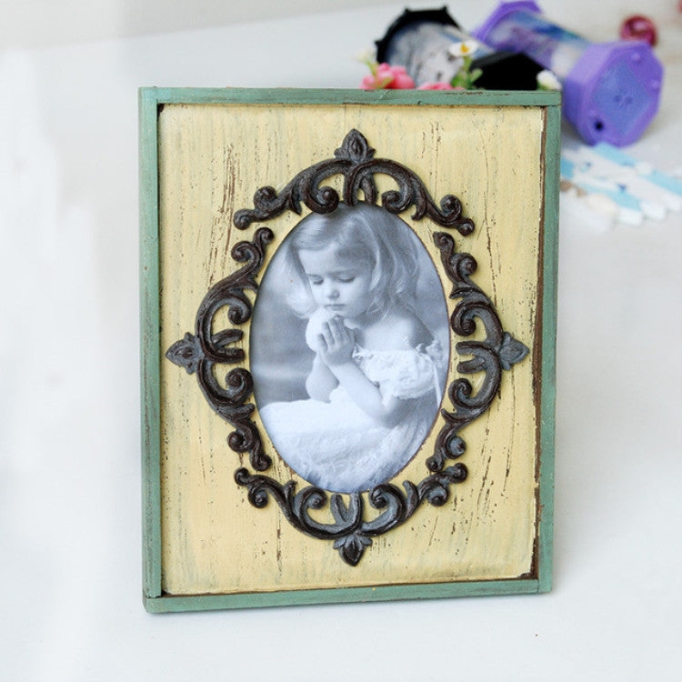 2 PCS Vintage Wooden Photo Frame Home Decor Wedding Desktop Wall Picture Frame