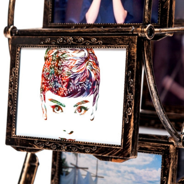 Creative Plastic Rotating Photo frame 5 inch Retro Ferris Wheel Windmill Photo Frame