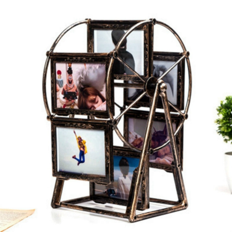 Creative Plastic Rotating Photo frame 5 inch Retro Ferris Wheel Windmill Photo Frame