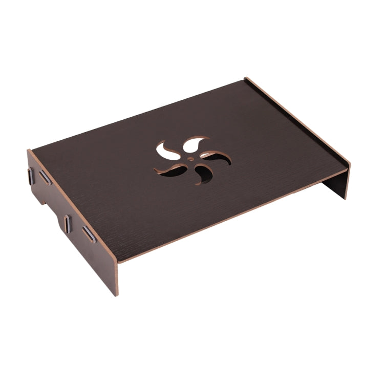 Wood Stand with Keyboard Wiring Slot for Computer Monitor / Laptop