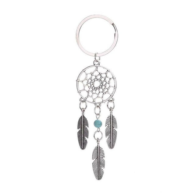 2 PCS Fashion Simple Dream Catcher Series Beads Keychain