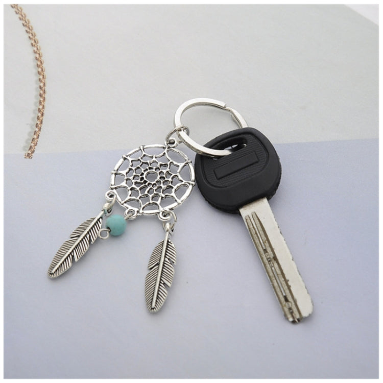 2 PCS Fashion Simple Dream Catcher Series Beads Keychain