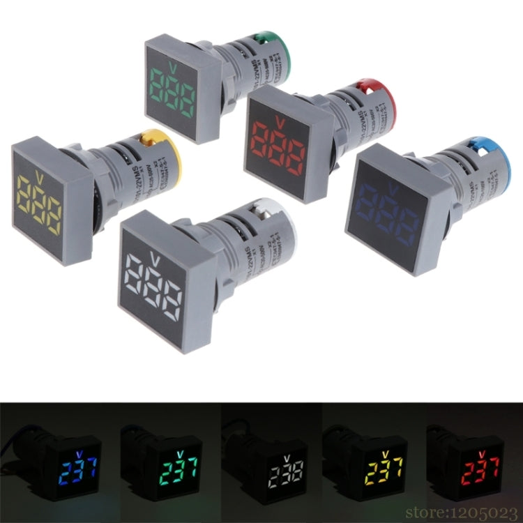 AD101-22VMS Mini AC 20-500V Voltmeter Square Panel LED Digital Voltage Meter Indicator