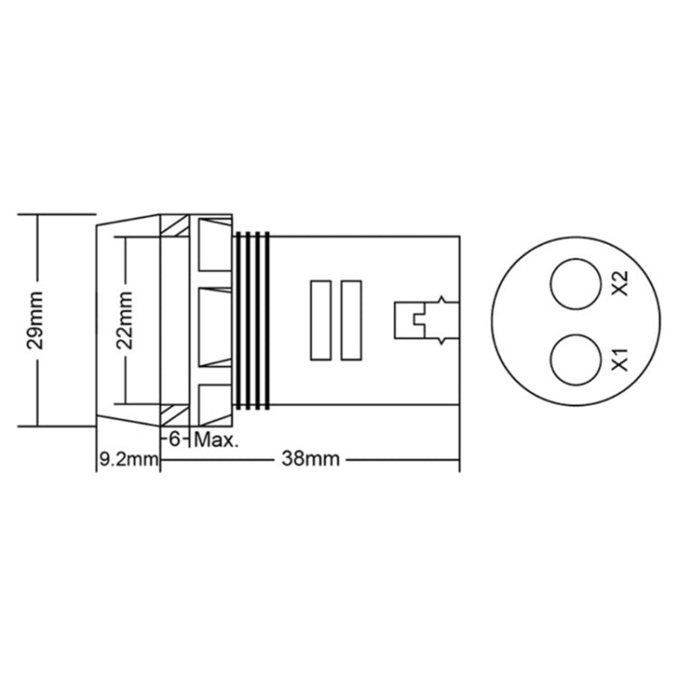 AD101-22VMS Mini AC 20-500V Voltmeter Square Panel LED Digital Voltage Meter Indicator