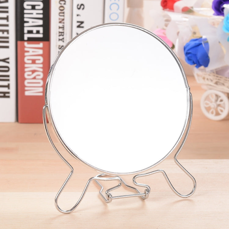 Creative Rotaing Double Sided Mirror Stainless Steel Makeup Cosmetic Mirror Decor Gift, Size:8 inch