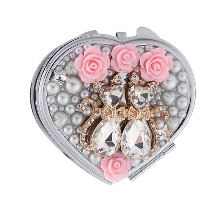 Hand-made DIY Creative Mirror Heart-shaped Double-side Makeup Mirror