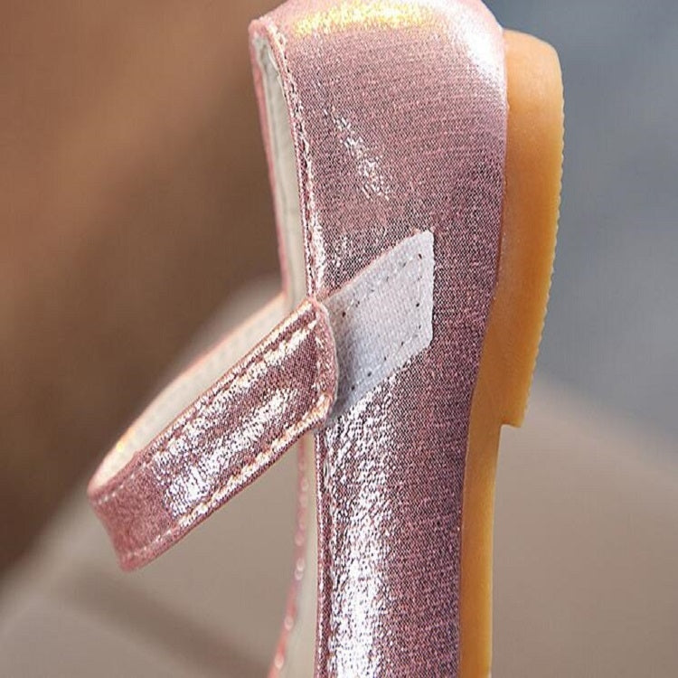 Children Leather Shoes Girls Princess Rhinestones Single Shoes Children Non-slip Dance Shoes, Size:25Yards