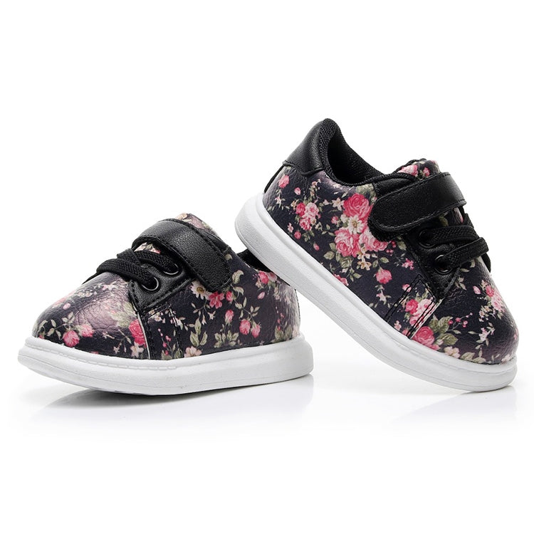 Cute Baby Shoes Soft Toddler Moccasins Pink Flower Sneakers Sport Shoes, Shoe Size: 18