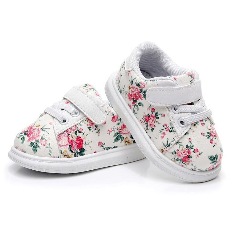 Cute Baby Shoes Soft Toddler Moccasins Pink Flower Sneakers Sport Shoes, Shoe Size: 25