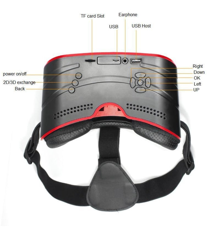 Quad Core All in One VR Headset Android 4.4 1G/8G Virtual Reality 3D Glasses Wifi Bluetooth USB TF Card Glavey(Gold)