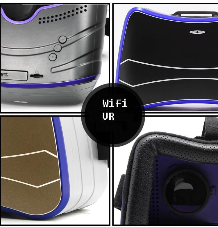 Quad Core All in One VR Headset Android 4.4 1G/8G Virtual Reality 3D Glasses Wifi Bluetooth USB TF Card Glavey(Gold)
