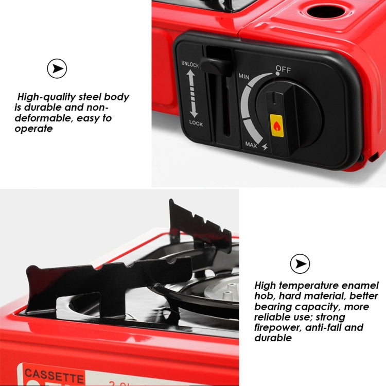Outdoor Portable Cassette Gas Stove Windproof Camping Hiking Induction Cooker