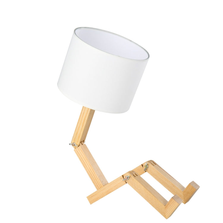 Creative Personality Small Robot Shaped Lighting Fashion Home Bedroom Bedside Wooden Table Lamp