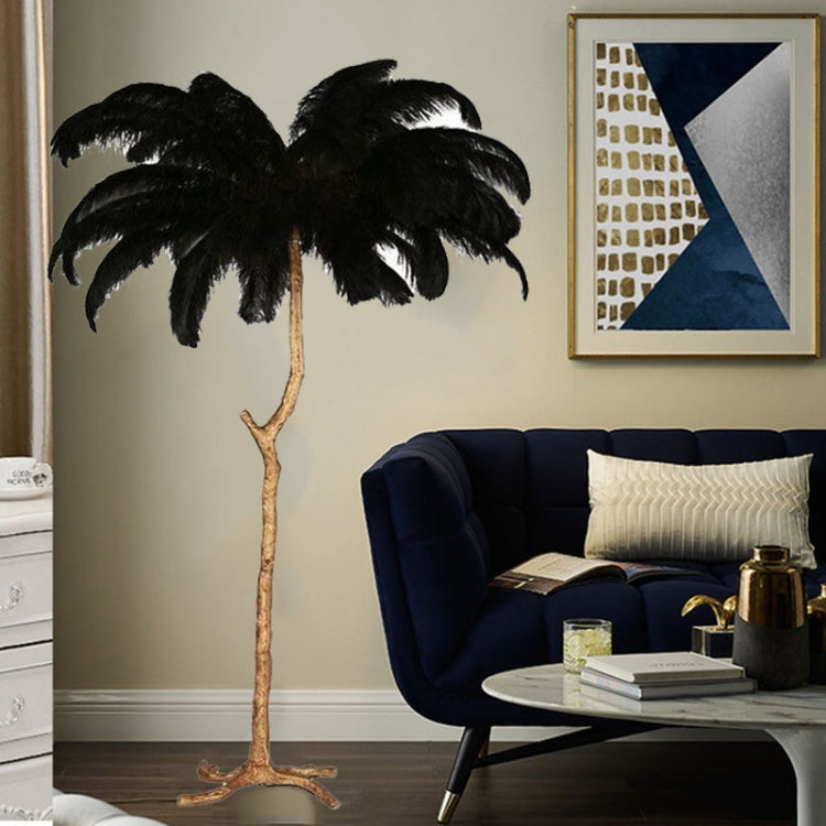 Resin Ostrich Feather Floor Lamp