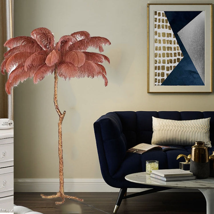 Resin Ostrich Feather Floor Lamp