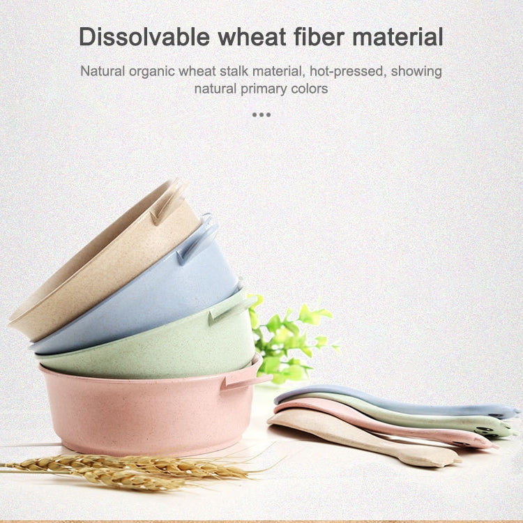 Cartoon Panda Wheat Straw Tableware Set