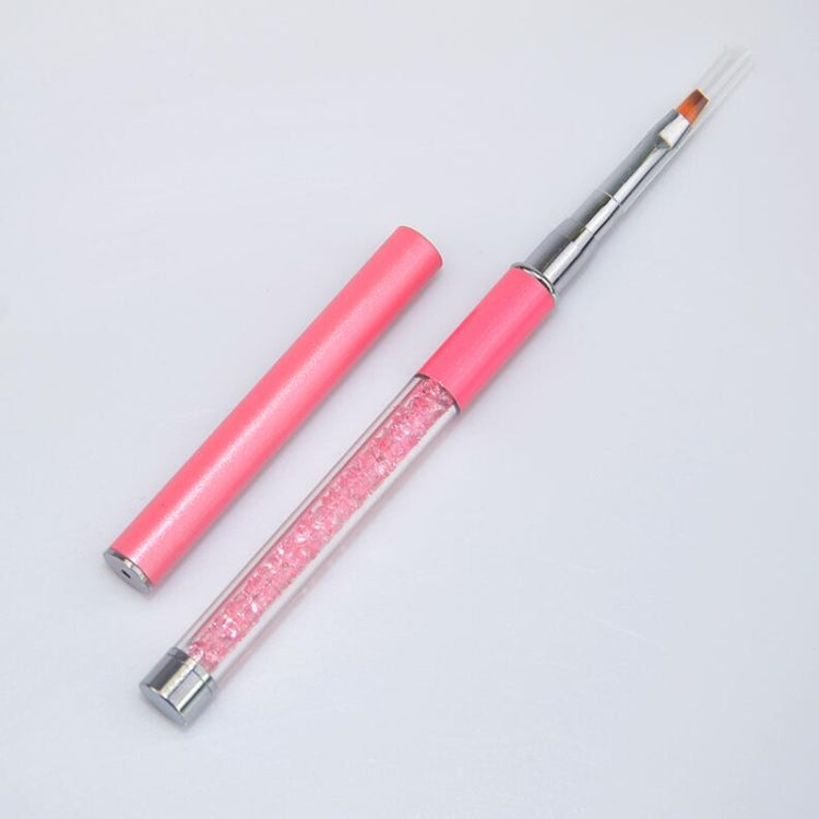 Nail Art Flat Painting Brush Set Pen Rhinestone Metal Acrylic Gel UV Polish Tips Builder 3D Flower Drawing Manicure Tools