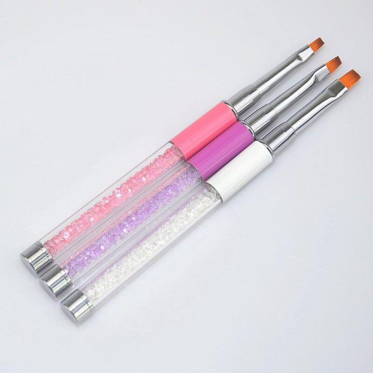 Nail Art Flat Painting Brush Set Pen Rhinestone Metal Acrylic Gel UV Polish Tips Builder 3D Flower Drawing Manicure Tools