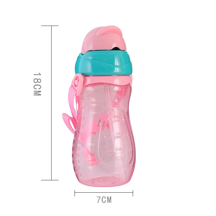 Baby Water Feeding Bottle With Straw Portable Cartoon Save Cups Sports Bottles Baby Feeding Cups