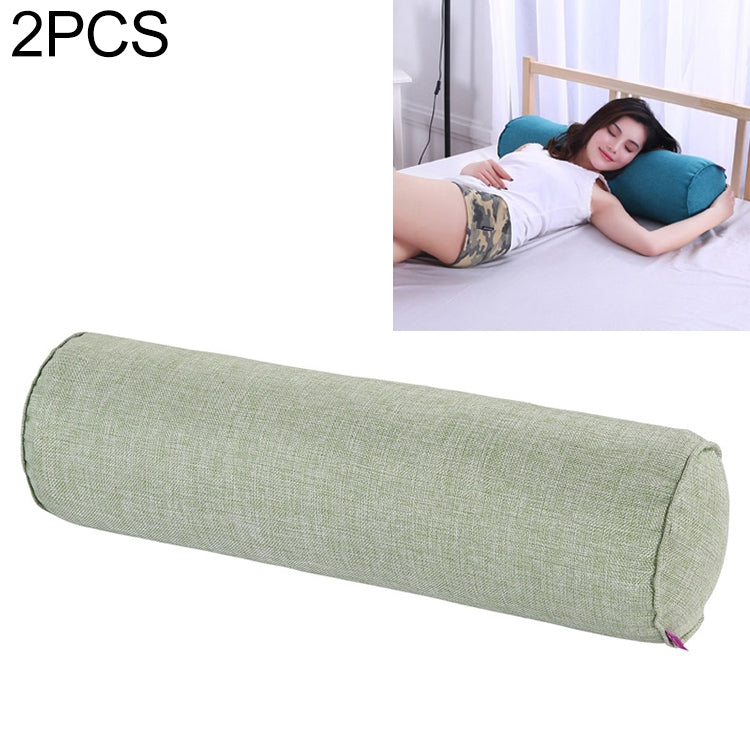 2 PCS Maternity Pillow Cotton Linen Neck Headrest Body Pillow Seat Backrest Sleeping Pillow, Size:15x40cm