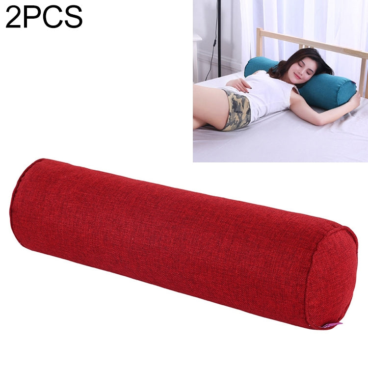 2 PCS Maternity Pillow Cotton Linen Neck Headrest Body Pillow Seat Backrest Sleeping Pillow, Size:15x40cm