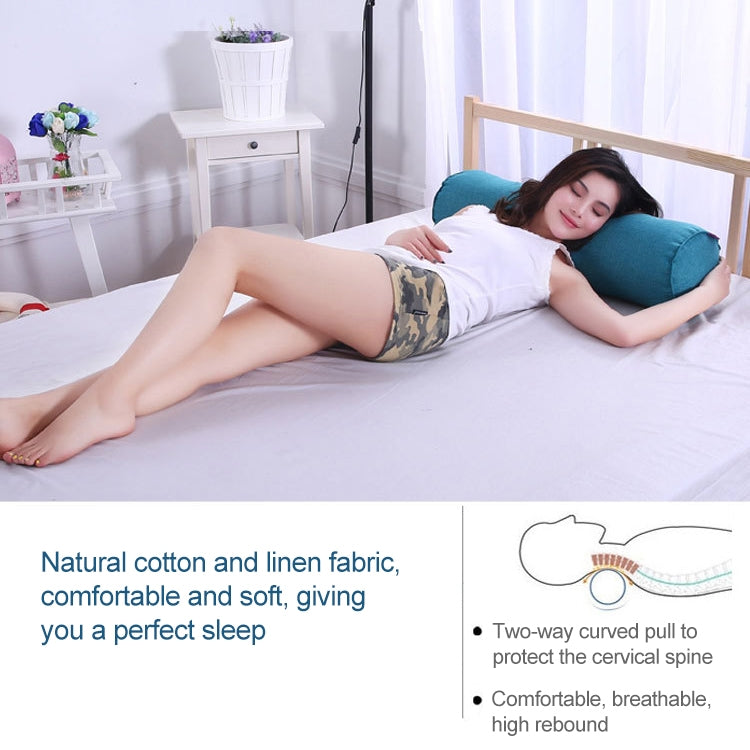 2 PCS Maternity Pillow Cotton Linen Neck Headrest Body Pillow Seat Backrest Sleeping Pillow, Size:15x40cm
