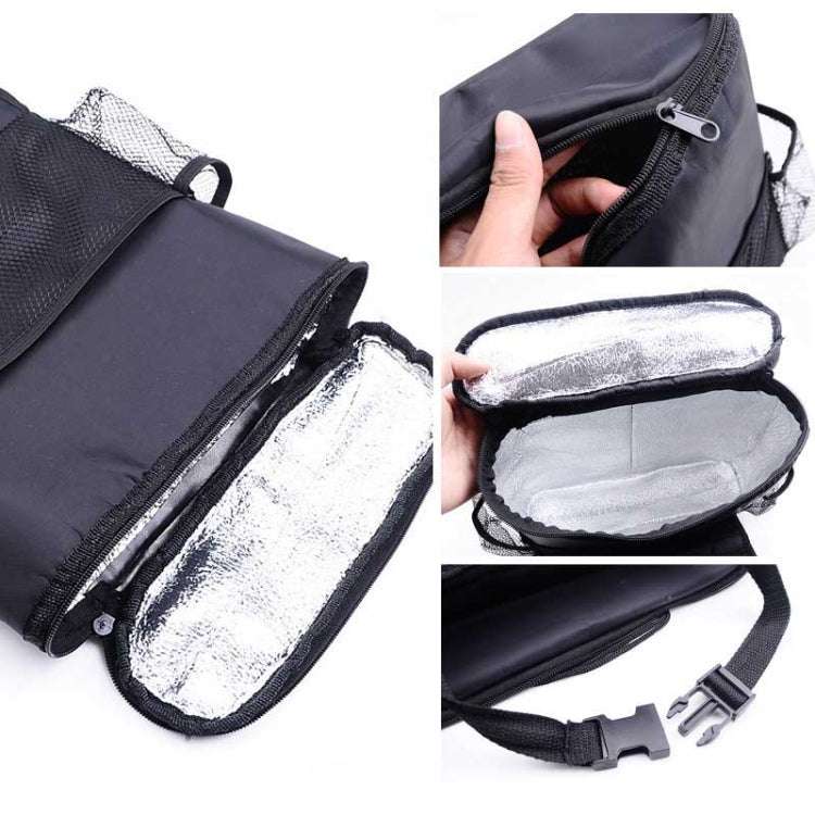 Multifunction Oxford Waterproof Baby Feeding Bottle Cover Thermal Bag Tissue Box Storage Hanging Car Seat Organizer Mum Bag(Black)