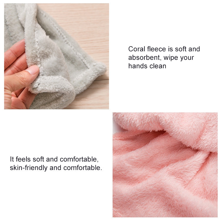 Dress Shaped Pattern Super Absorbent Coral Velvet Household Hand Towel