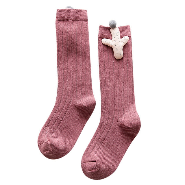 Baby Cartoon Anti-Slip Knitted Long Socks Knee Socks, Size:S