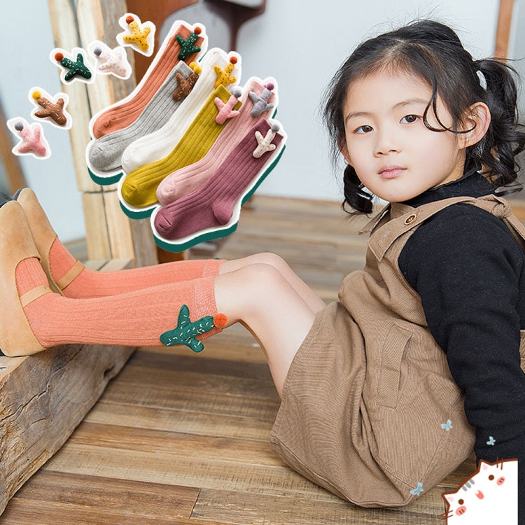 Baby Cartoon Anti-Slip Knitted Long Socks Knee Socks, Size:M