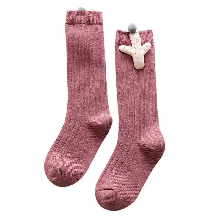 Baby Cartoon Anti-Slip Knitted Long Socks Knee Socks, Size:M