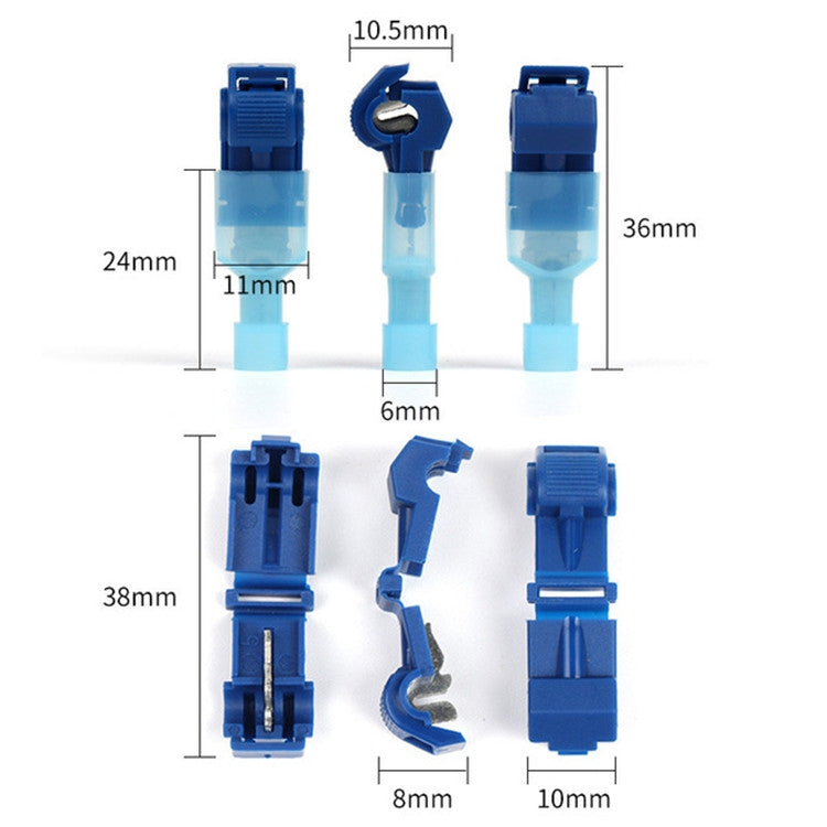 10 PCS T-type Quick-break Wire-free Fast Wire Terminal Clam