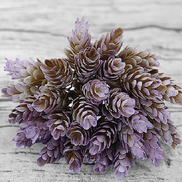 3 PCS Eco-friendly Plastic Pine Cone Artificial Flower, Color:Light Snow Green