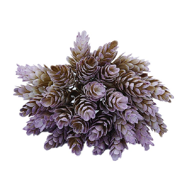 3 PCS Eco-friendly Plastic Pine Cone Artificial Flower, Color:Light Snow Green