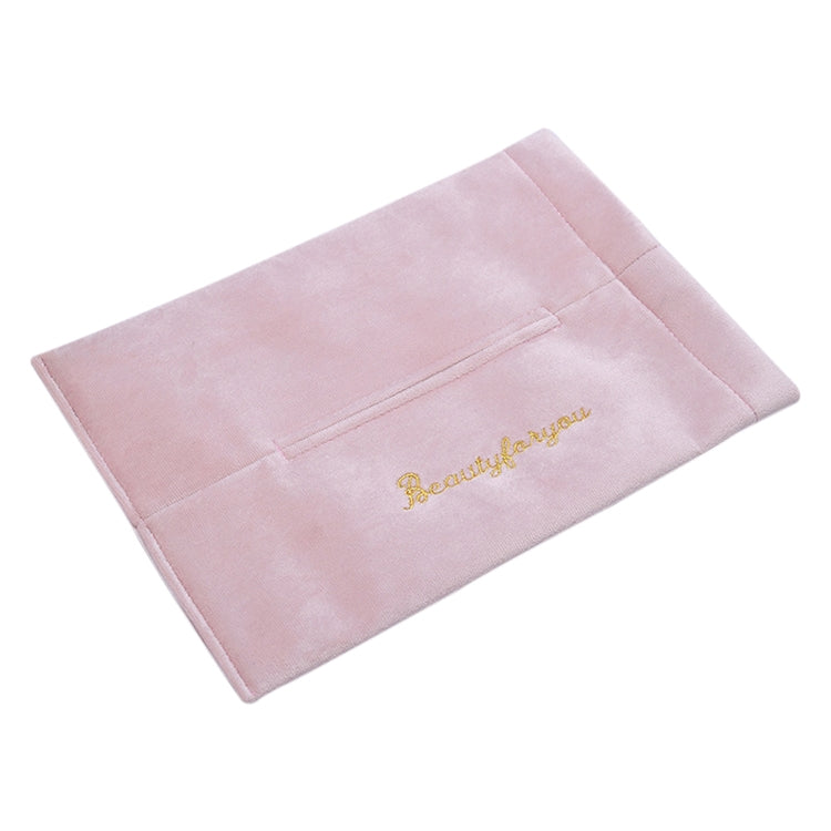 5 PCS Car Velvet Embroidered Tissue Box Storage Bag