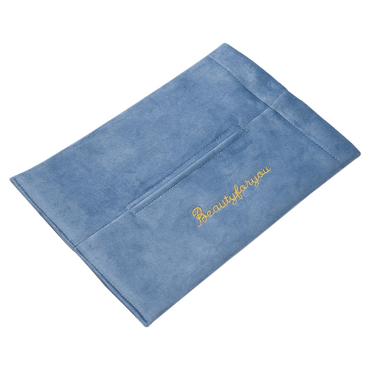 5 PCS Car Velvet Embroidered Tissue Box Storage Bag