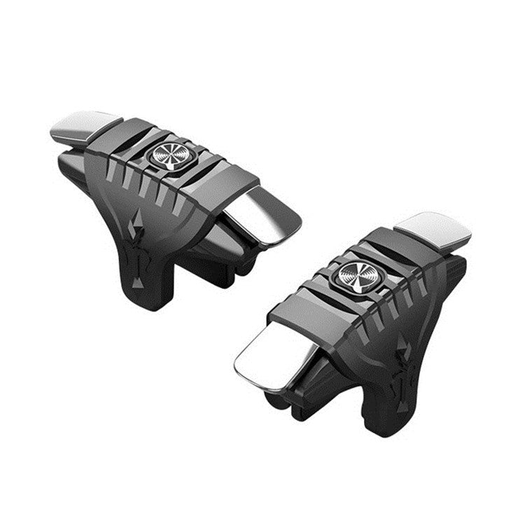 2 Pairs F01 Electroplating Mechanical Shaft Bidirectional Button Auxiliary Shooting Game Handle for Mobile Phones within The Thickness of 6.1-12.0mm